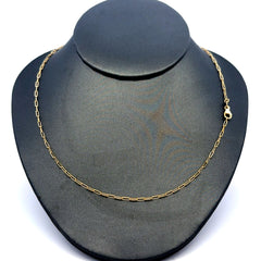 Chain Oval Slim Link 1.5mm 16" 14K