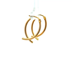 Earrings Plain Hoops 26.5 2mm 10K