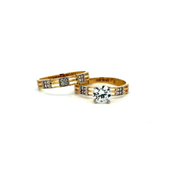 Ring CZ Bridal Set 7 5mm 10K