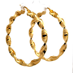 Earrings Twisted Hoops 64.5 6mm 10K