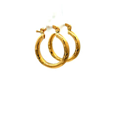 Earrings Fancy Hoops 23.5 3mm 10K