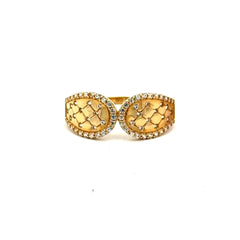 Ring Women's with CZ 7 1.5mm 10K