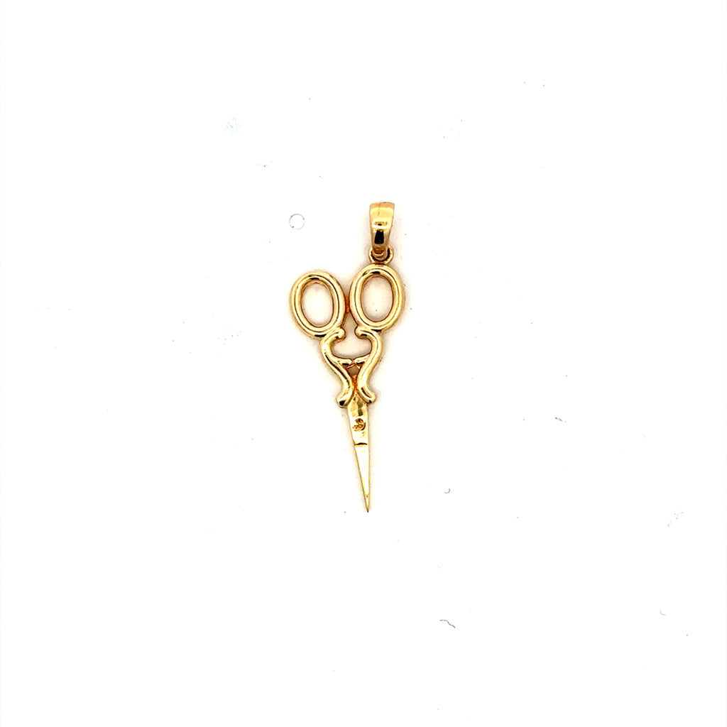 Pendant Barber Shears 28.5 14K