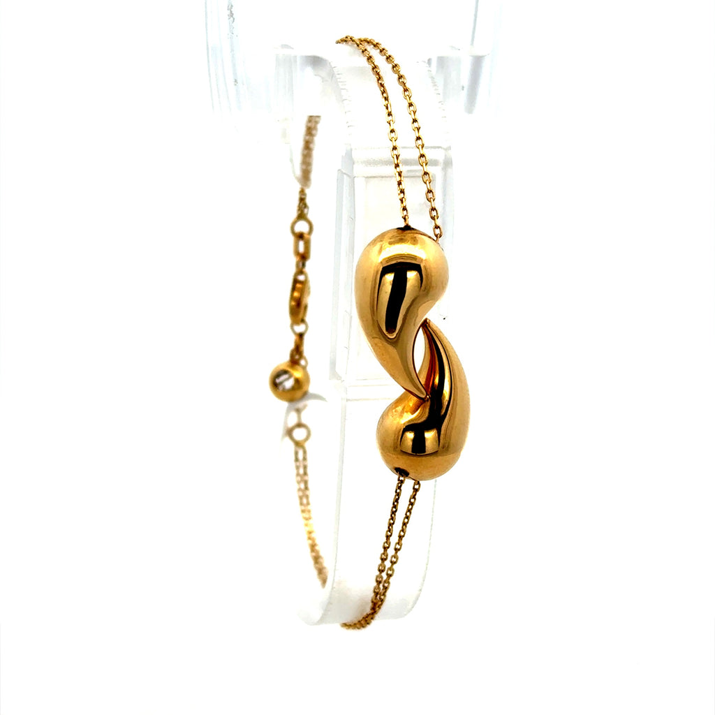 Bracelet Linked Teardrops 11.5mm 8" 14K