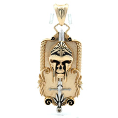 Pendant Templar Skull & Sword Shield 65.5 10K
