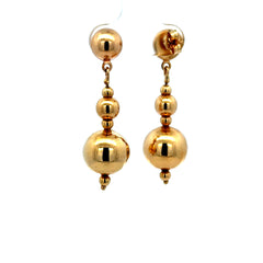 Earrings Pendant Shiny Balls 40.5 12mm 14K