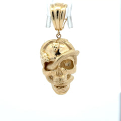 Pendant Skull with Snakes 53 10K