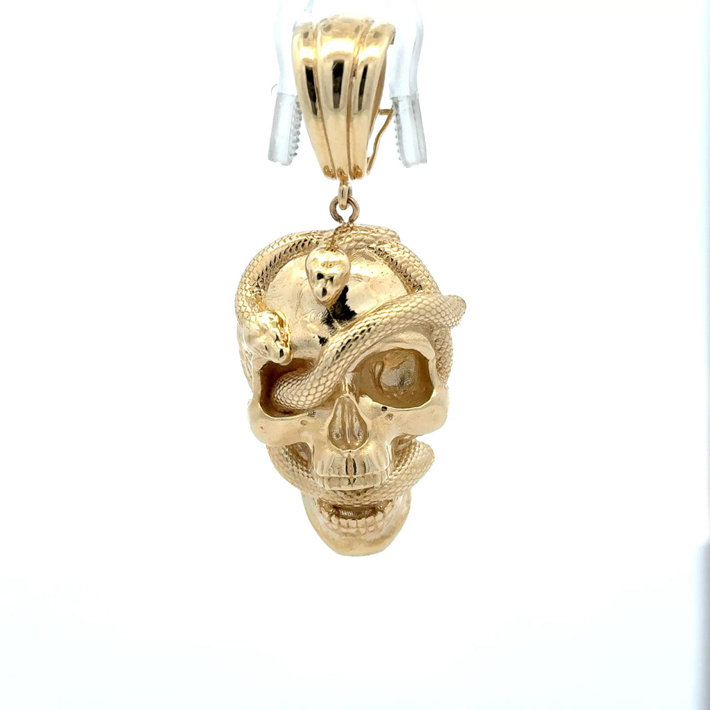 Pendant Skull with Snakes 53 10K