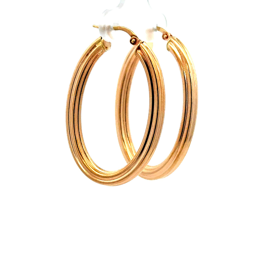 Earrings Stylish Hoops 38.5 4mm 10K