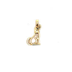 Pendant Puppy with CZ 23.5 10K