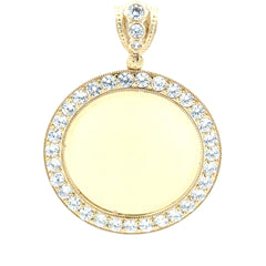 Pendant Memory with CZ Bezel 58.5 10K