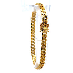 Bracelet Concave Link 6mm 8" 10K