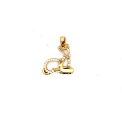 Pendant Doe with Fawn & CZ 20.5 10K