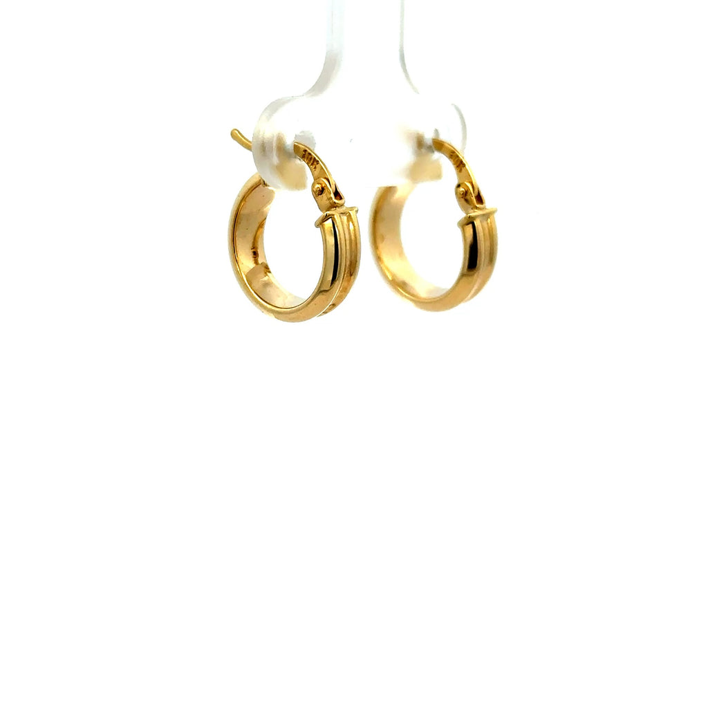 Earrings Plain Hoops 15.5 4mm 10K