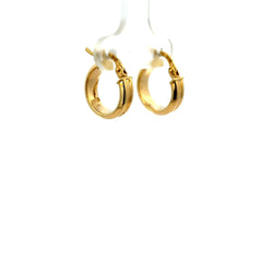 Earrings Plain Hoops 15.5 4mm 10K