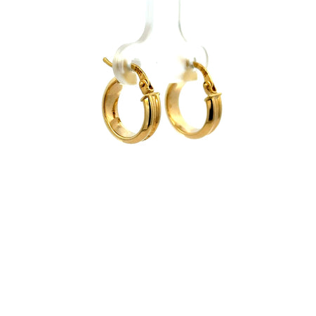 Earrings Plain Hoops 15.5 4mm 10K