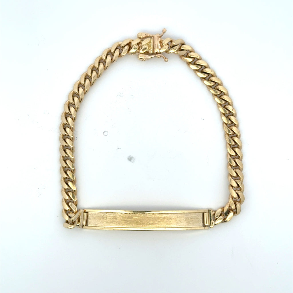 Bracelet Textured ID Cuban Link 5mm 7.5" 10K