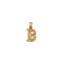Pendant Uppercase Initial 'B' 23.5 10K