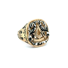 Ring Antique Freemasonry 12 6mm 10K