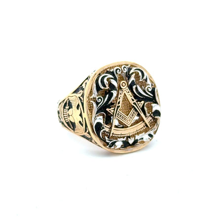 Ring Antique Freemasonry 12 6mm 10K