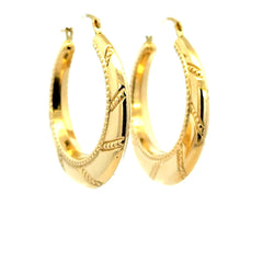 Earrings Fancy Hoops 32 5mm 10K