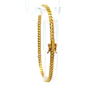 Bracelet Cuban Link 4mm 7" 14K