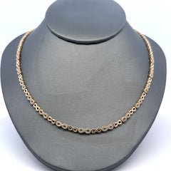 Necklaces Eight/Iced Eight Link 3mm 18" 10K