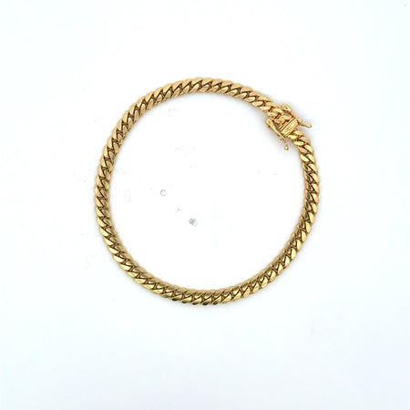 Bracelet Cuban Link 4mm 7" 14K