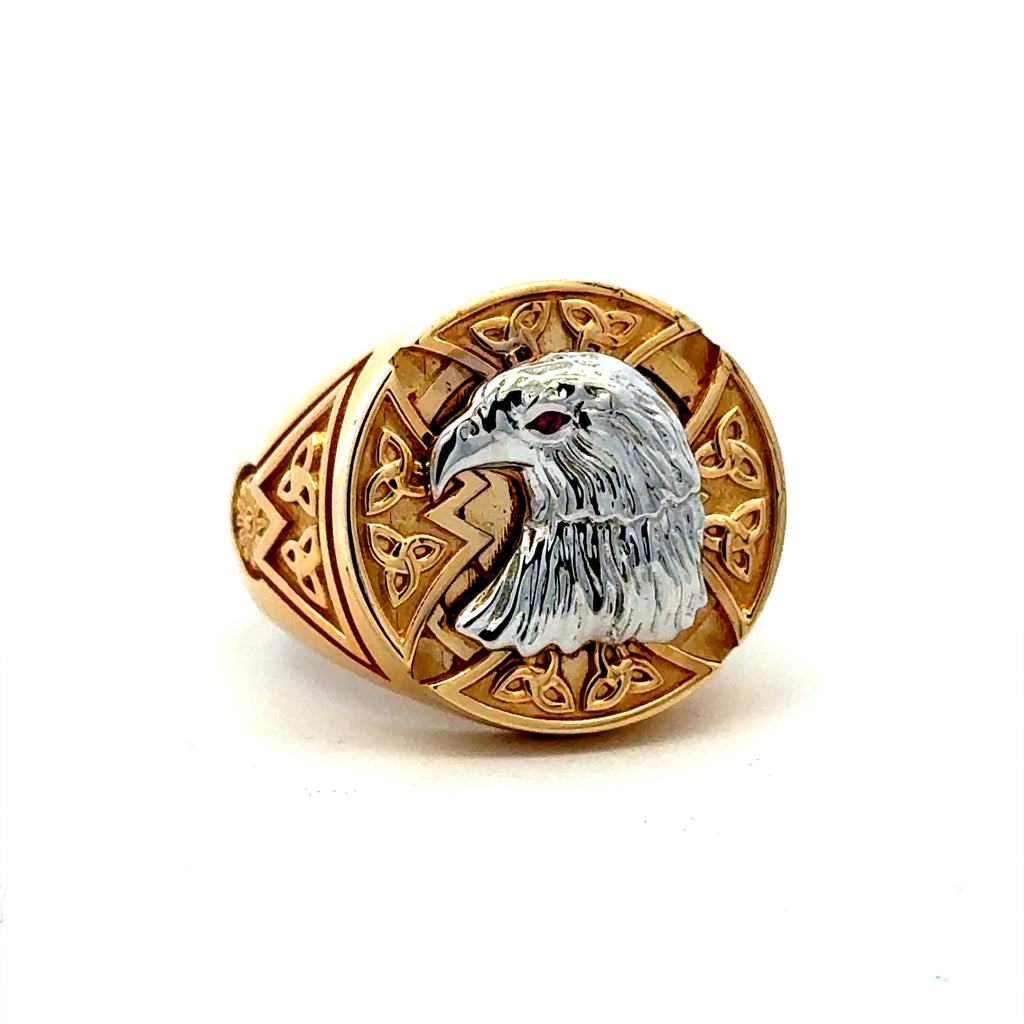 Ring Eagle with CZ 11 7mm 14K