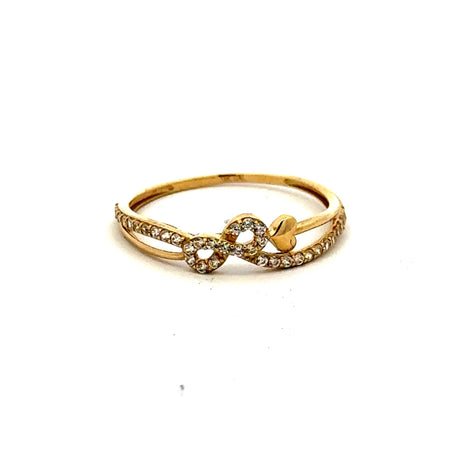 Ring Women's with CZ 7 1mm 10K