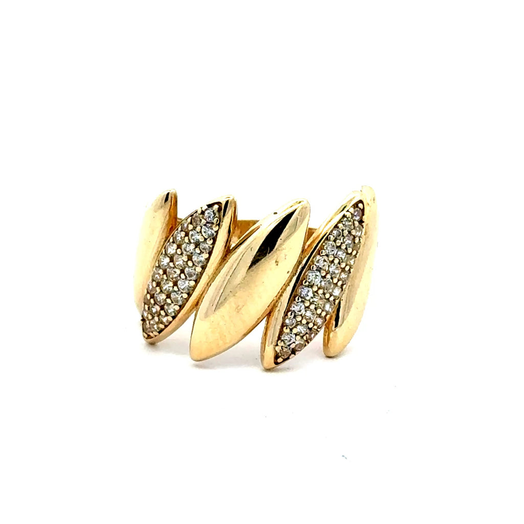 Ring Women's with CZ 6.5 2.5mm 10K