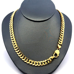 Necklaces Hollow Cuban 7mm 22" 10K