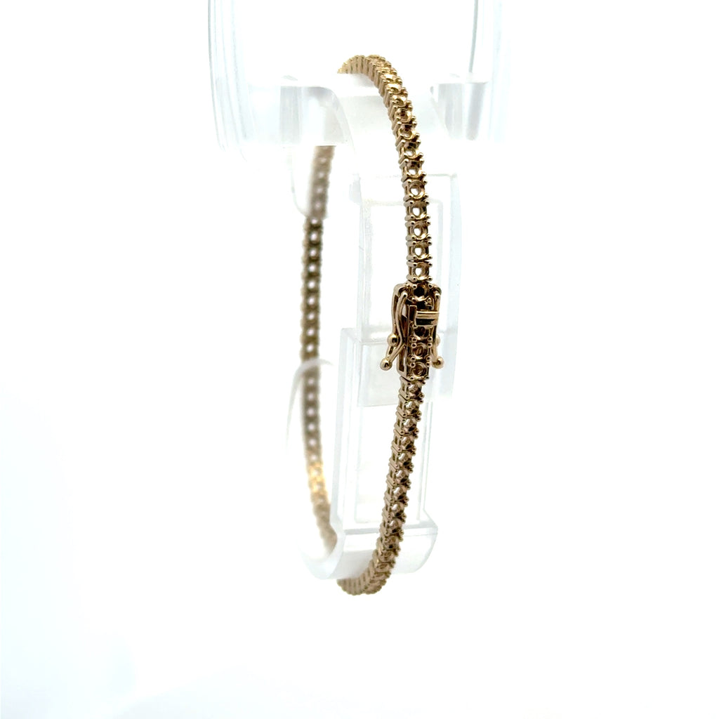 Bracelet Tennis without Stones White Gold 2.5mm 7.5" 14K