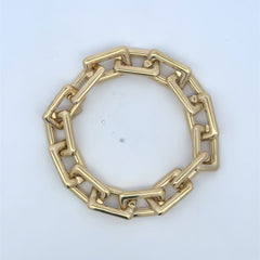 Bracelet Big Rectangular Link 12.5mm 7.5" 10K