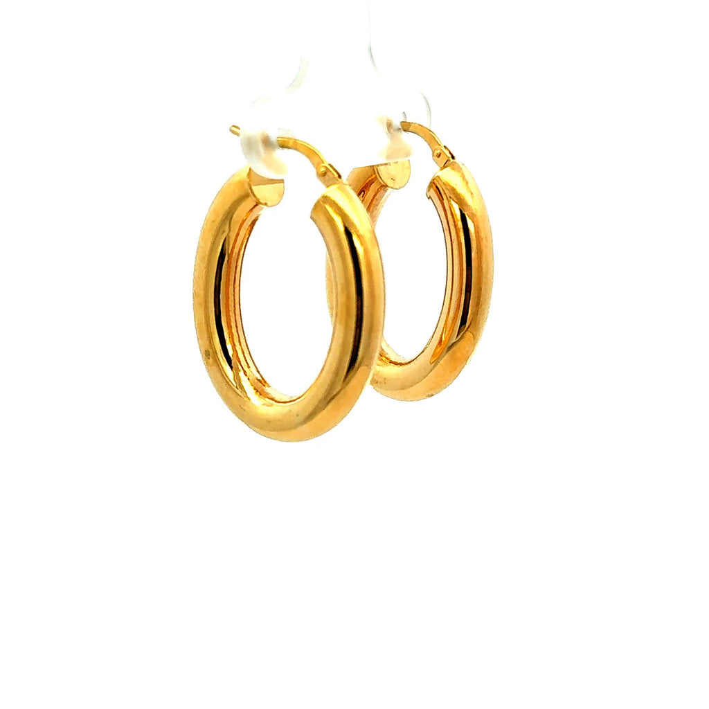 Earrings Plain Hoops 29 5mm 10K