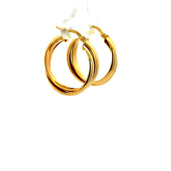 Earrings Twisted Double Hoops 25.5 6mm 10K