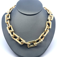 Necklaces Big Rectangular Link 12.5mm 16" 10K