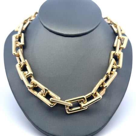 Necklaces Big Rectangular Link 12.5mm 16" 10K