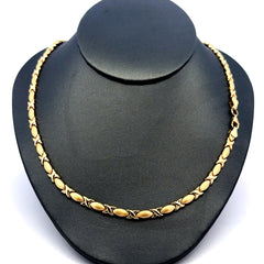 Necklaces Textured X&O with Lobster Lock 5mm 18" 10K