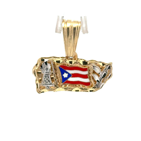 Pendant Puerto Rican Flag 29 10K