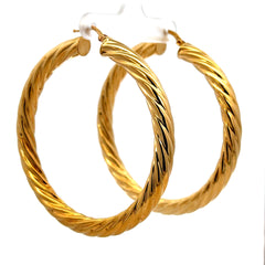 Earrings Twisted Hoops 62.5 5mm 14K