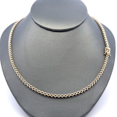 Chain Tennis without Stones White Gold 3.5mm 18" 10K