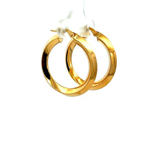 Earrings Plain Hoops 29 4mm 10K