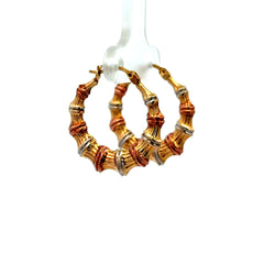 Earrings Stylish Hoops 23.5 3.5mm 10K