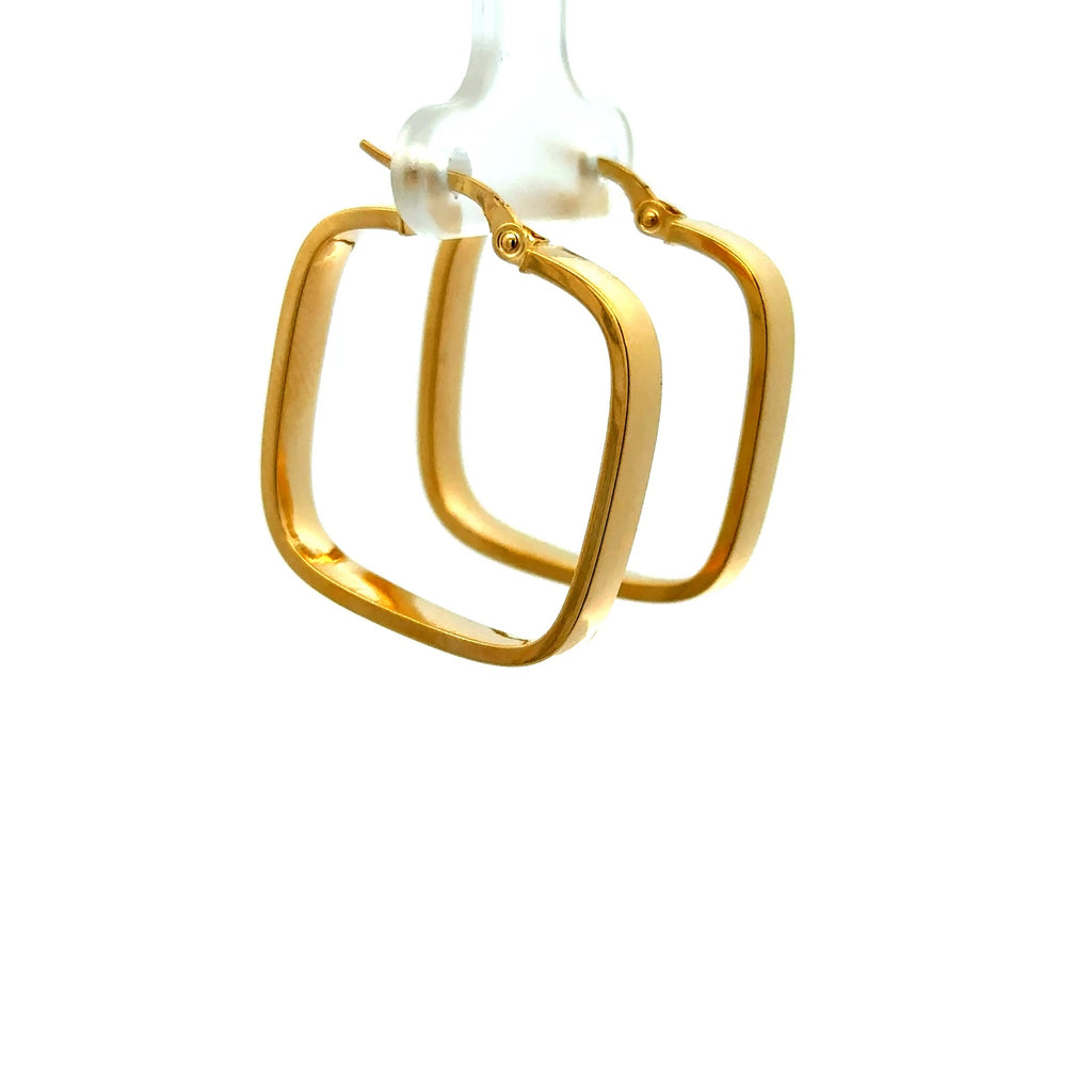 Earrings Plain Hoops 28 4mm 10K