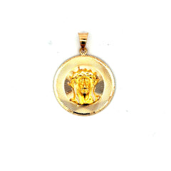 Pendant Jesus Face with Crown of Thorns 34 10K
