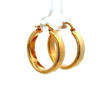 Earrings Plain Hoops 28 5.5mm 14K