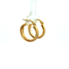 Earrings Twisted Textured Hoops 20 6mm 10K