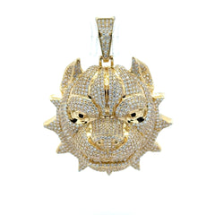 Pendant Pavé Black-Eyed Pit-bull’s Head 59.5 10K