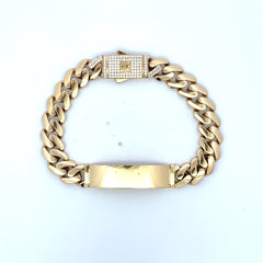 Bracelet ID Monaco 11mm 8.5" 14K